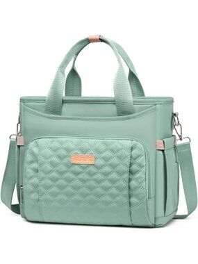 New Large Insulated Lunch Bag for Women Men, Work Lunch Box Tote, Green
